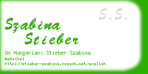 szabina stieber business card